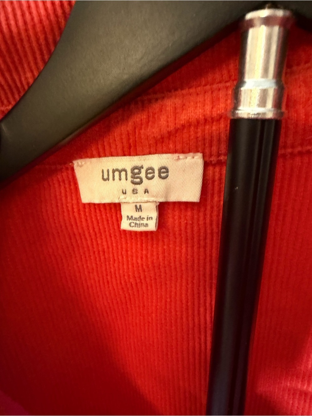 Umgee Colorblock Corduroy Jacket in Fuchsia, Orange & Pink Shirt Long Sleeve - Picture 3 of 4